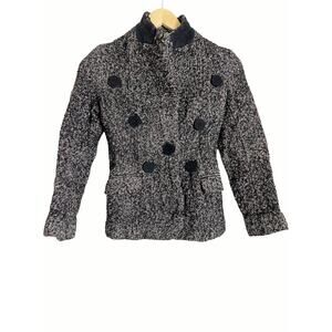 Derek Lam Alpaca Wool Peak Lapel Marled Bouclè Blazer Size 0